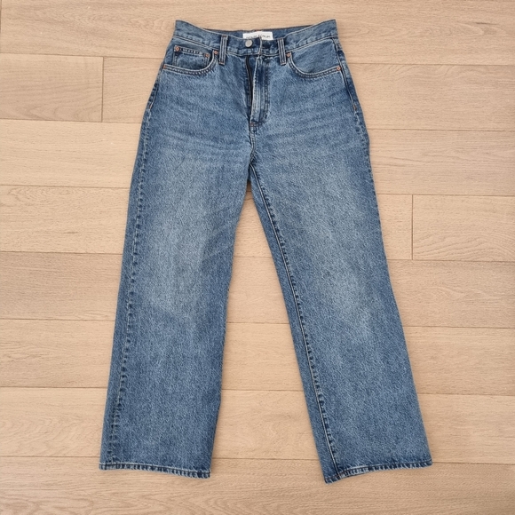 Aritzia Denim Forum Farrah Hi-Rise Wide Leg Jeans Sz 27 Short (28 Length) - Picture 8 of 14
